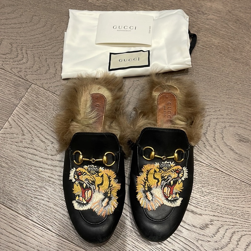 Gucci Princetown Slipper Fur Loafers
